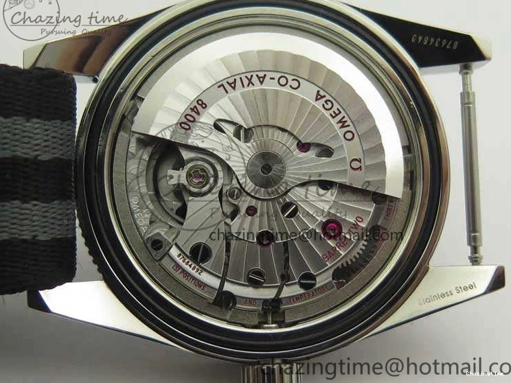 0228 Seamaster 300 Master Spectre SS MKS Best Edition Black Dial On Nylon Strap A SunProtective 8083